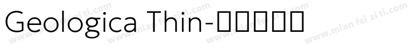 Geologica Thin字体转换